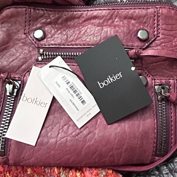 Botkier Purple Wine Logan Leather Crossbody Bag - Picture 6 of 7